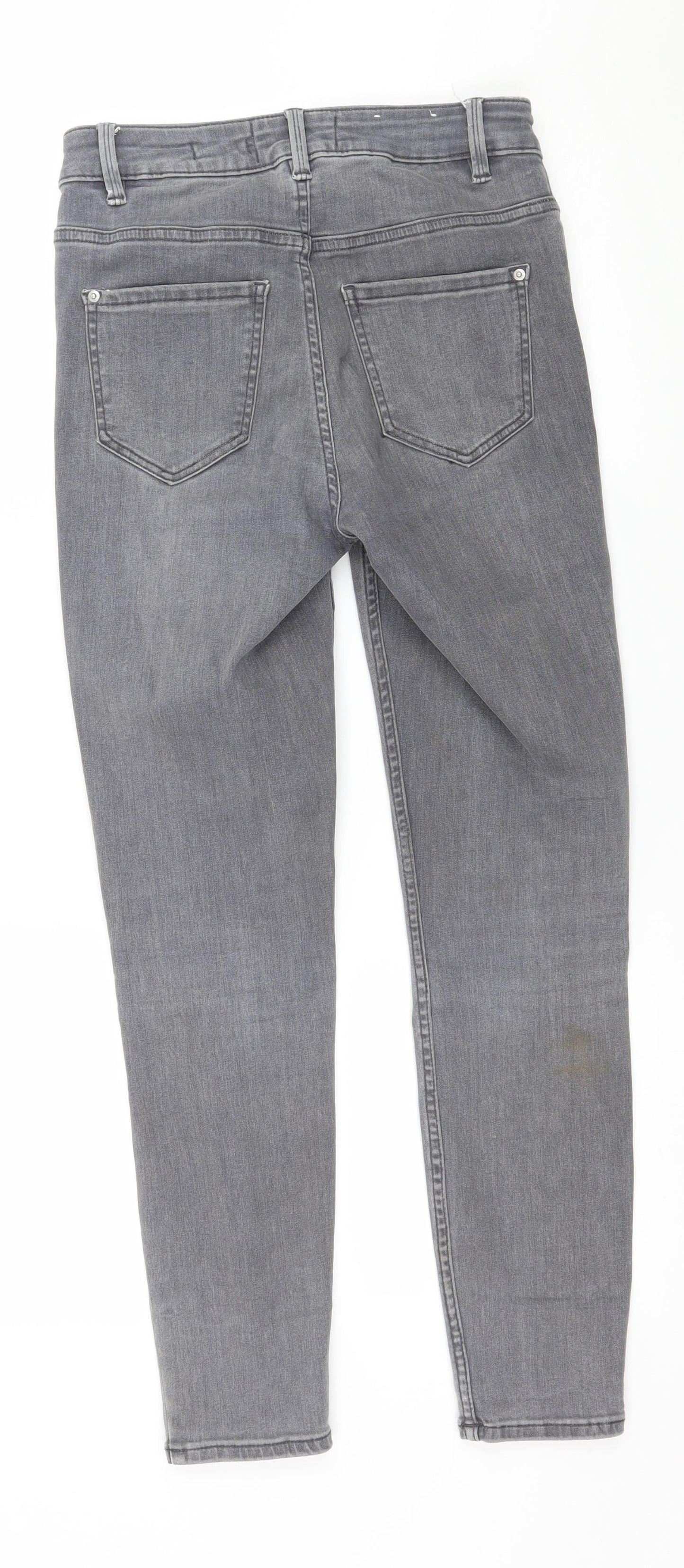 New Look Womens Grey  Denim Skinny Jeans Size 8 L26 in