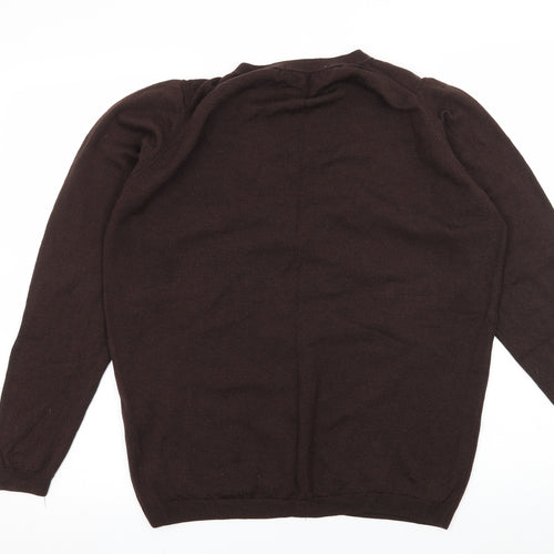 EWM Womens Brown  Knit Cardigan Jumper Size 14