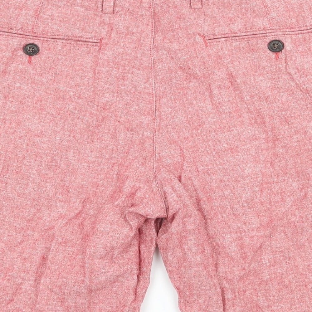 Marks and Spencer Mens Pink   Chino Shorts Size 30 in