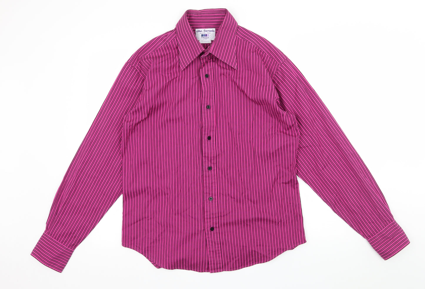 T.M.Lewin Mens Pink Striped   Button-Up Size 16