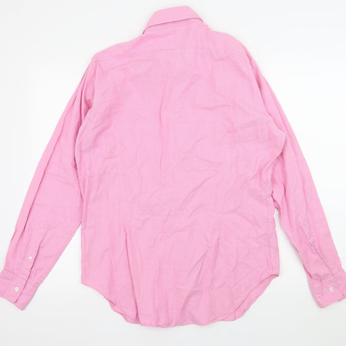 T.M.Lewin Mens Pink    Dress Shirt Size 16