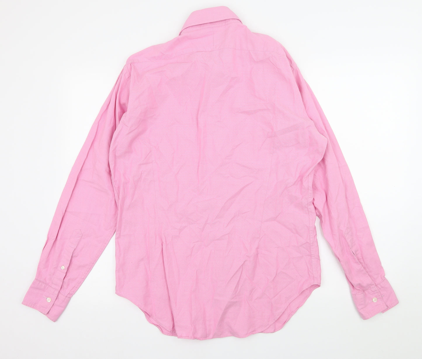 T.M.Lewin Mens Pink    Dress Shirt Size 16