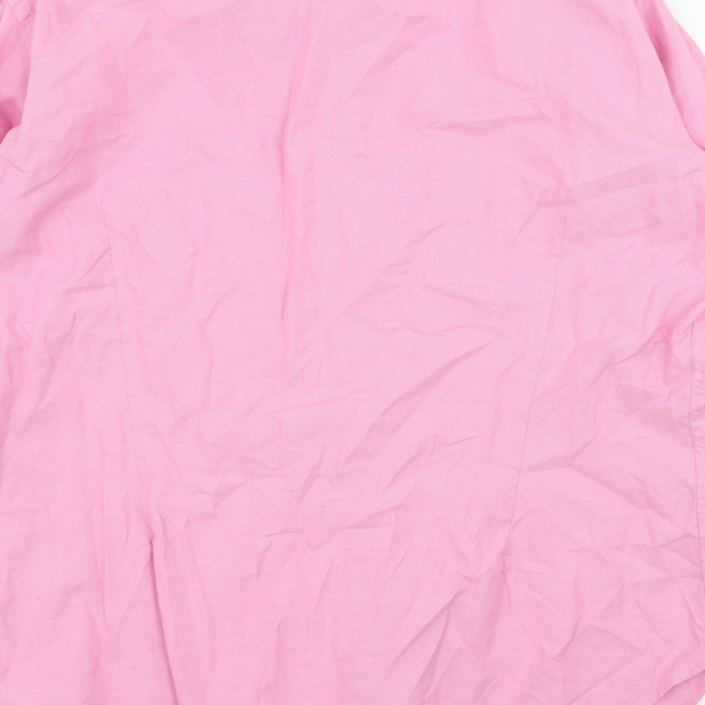 T.M.Lewin Mens Pink    Dress Shirt Size 16