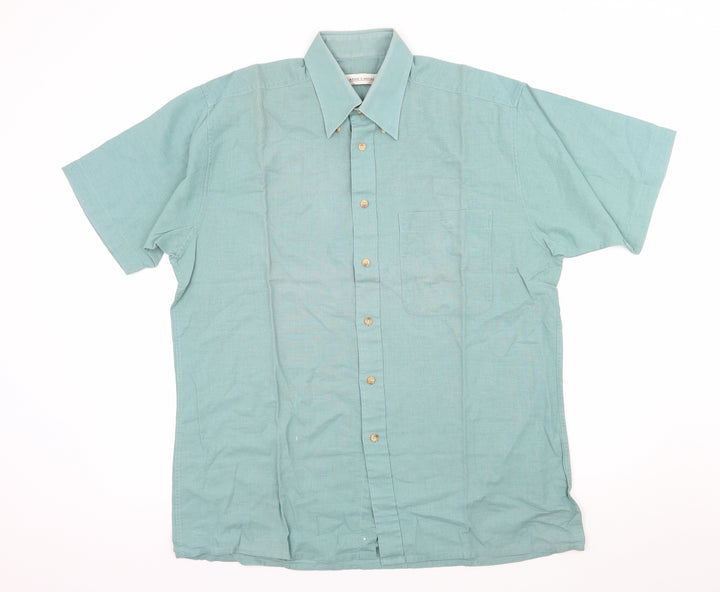 Classic Casuals Mens Green    Button-Up Size M