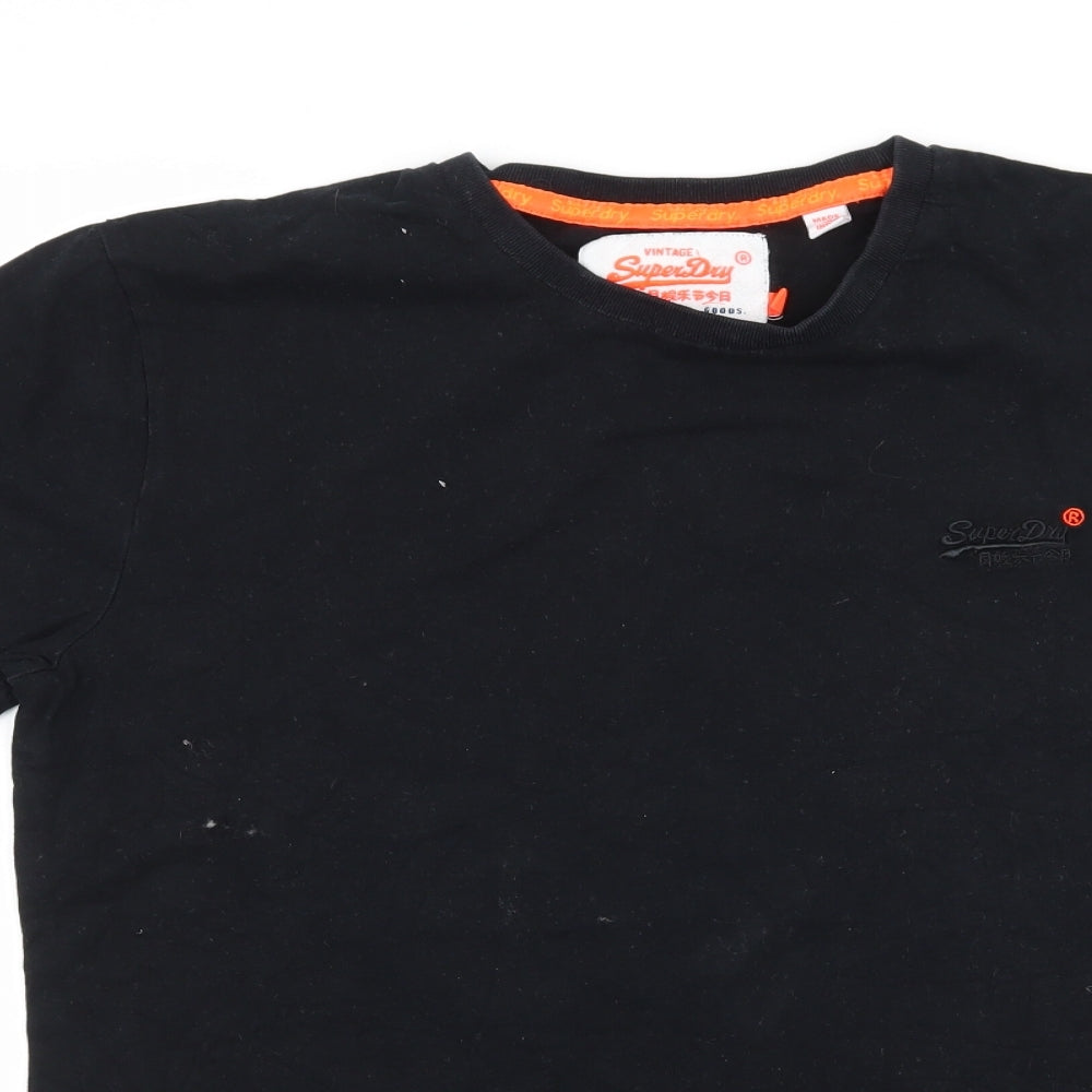 Superdry Mens Black  Jersey  T-Shirt Size L