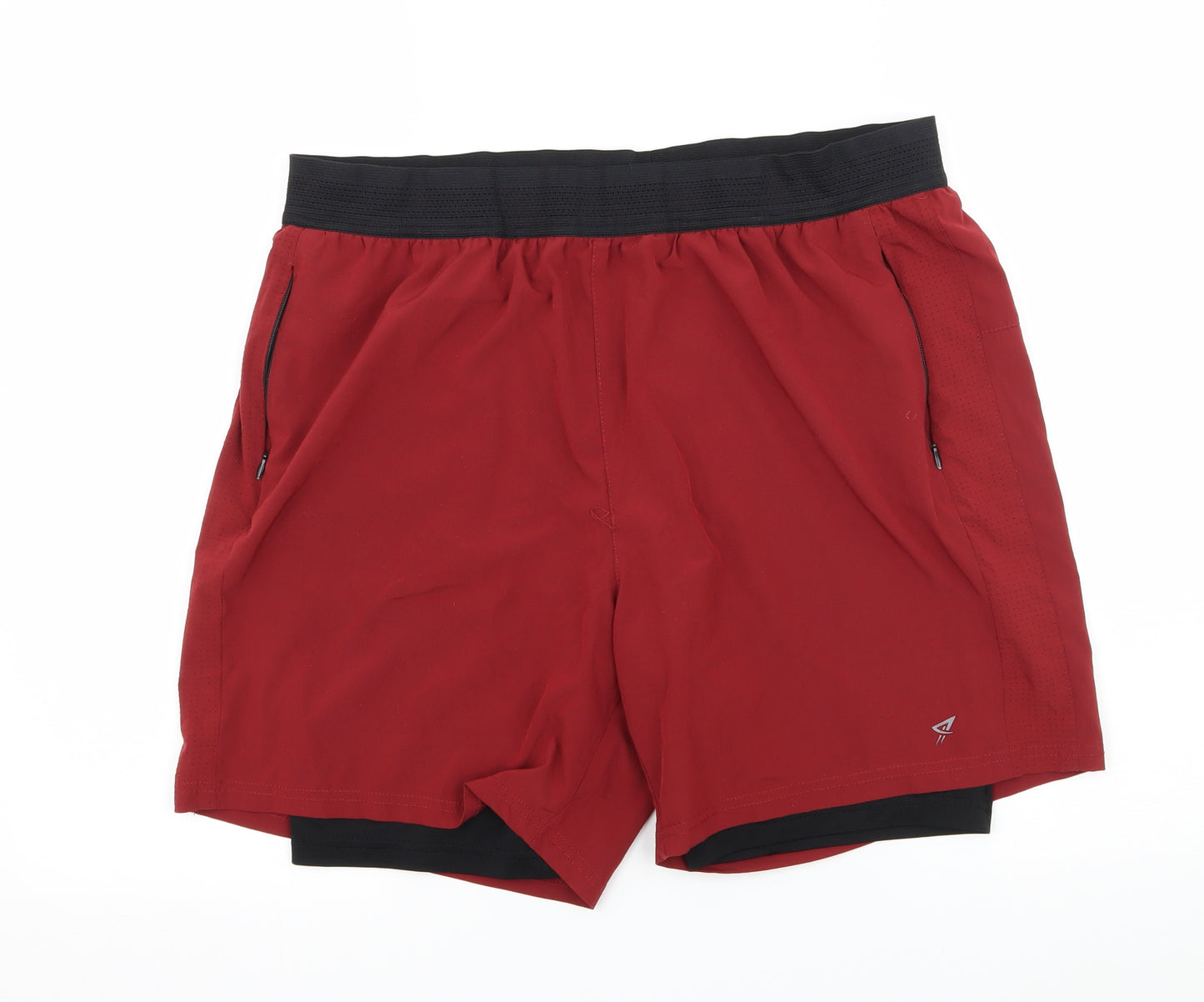Workout Mens Red   Sweat Shorts Size L