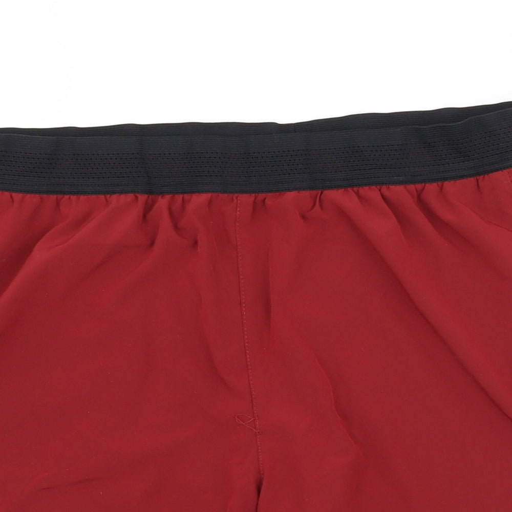 Workout Mens Red   Sweat Shorts Size L