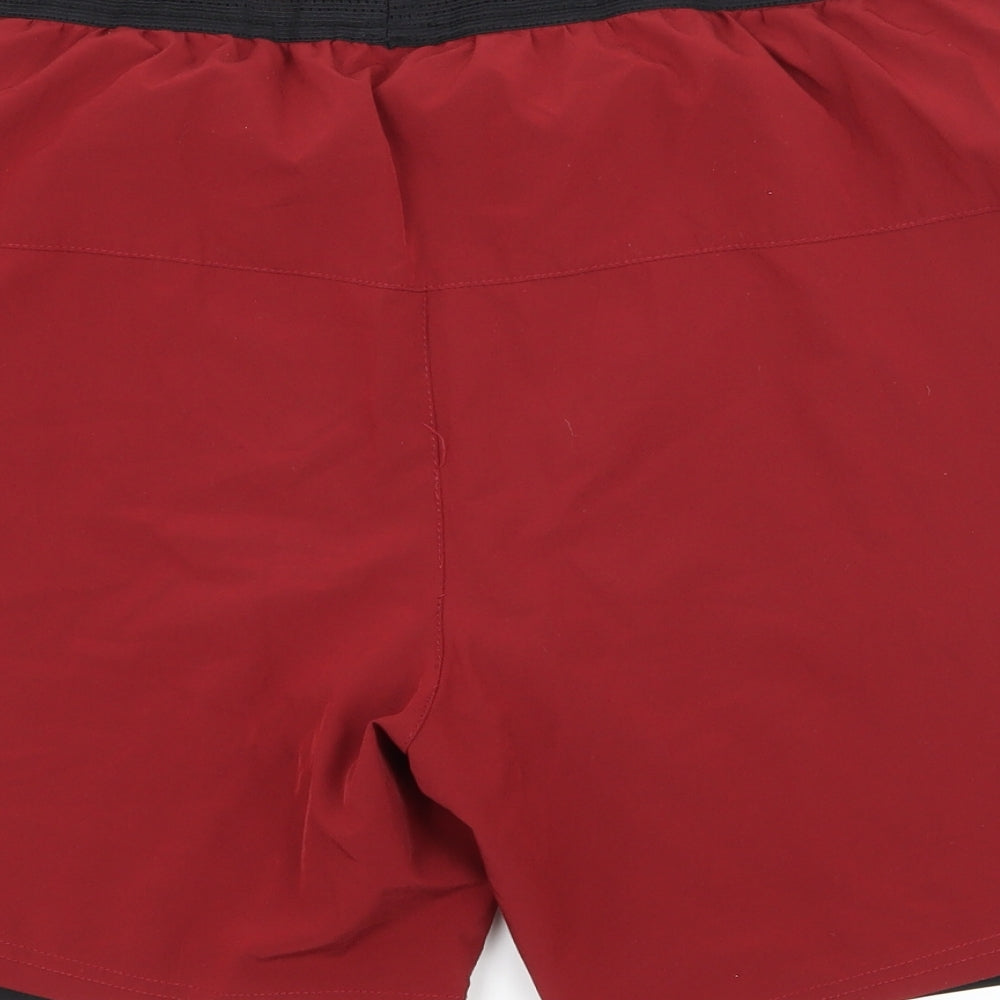 Workout Mens Red   Sweat Shorts Size L