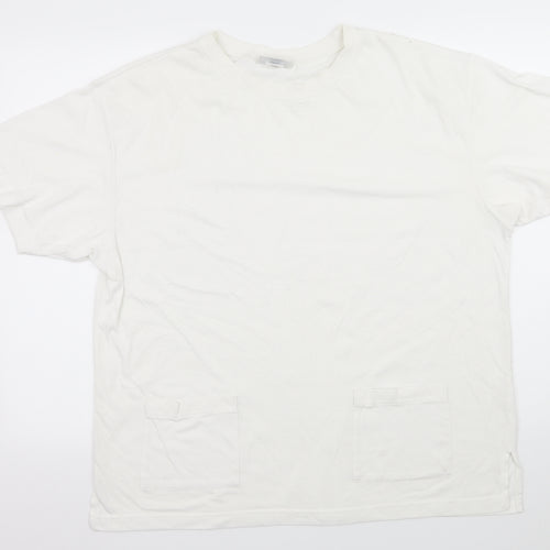 PARA Womens White  Jersey Basic T-Shirt Size XL
