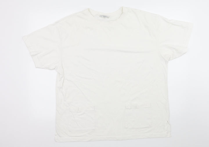 PARA Womens White Jersey Basic T-Shirt Size XL