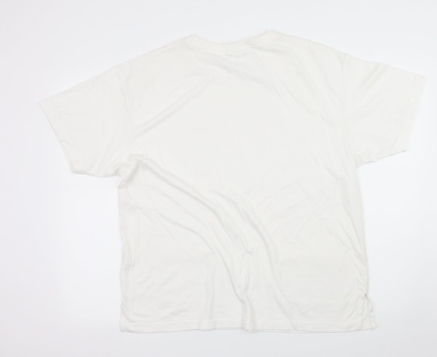 PARA Womens White  Jersey Basic T-Shirt Size XL
