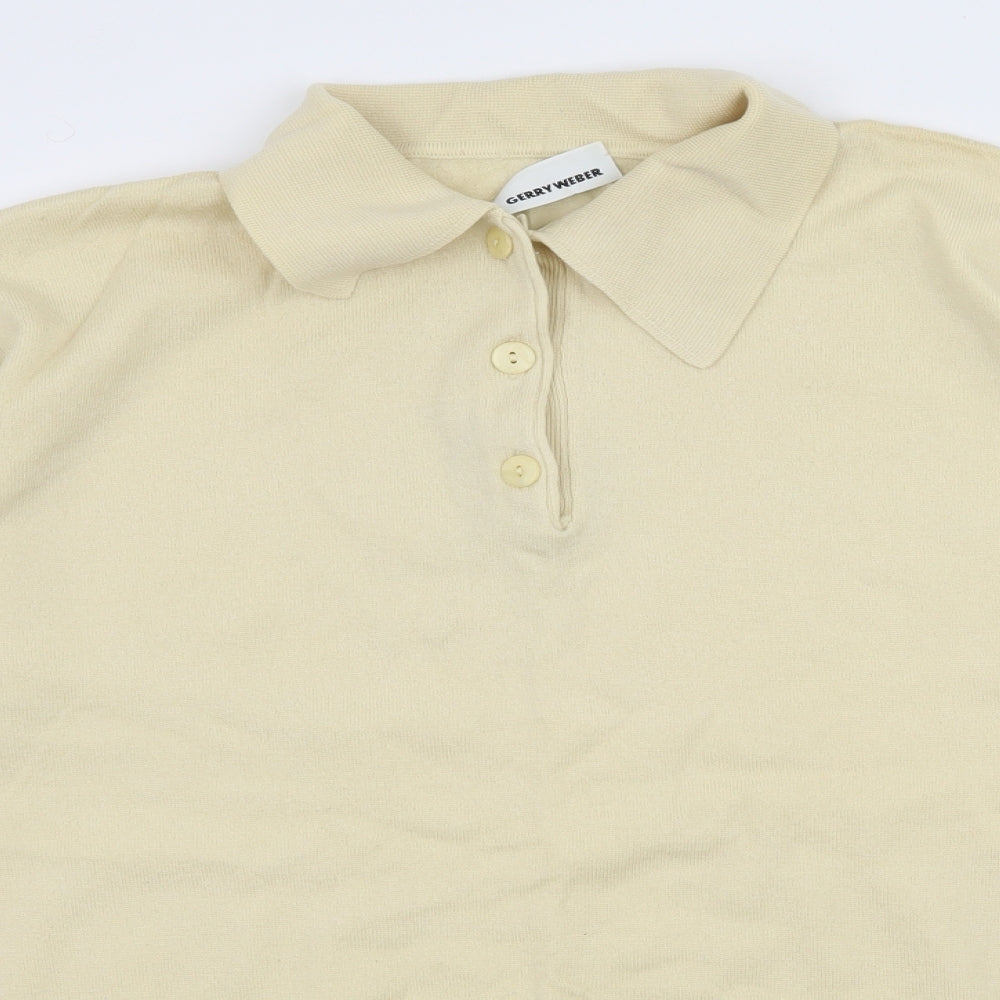 Gerry Weber Womens Yellow  Knit Pullover Jumper Size 18