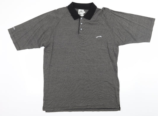 Front view of Slazenger men’s green jersey polo, size XL
