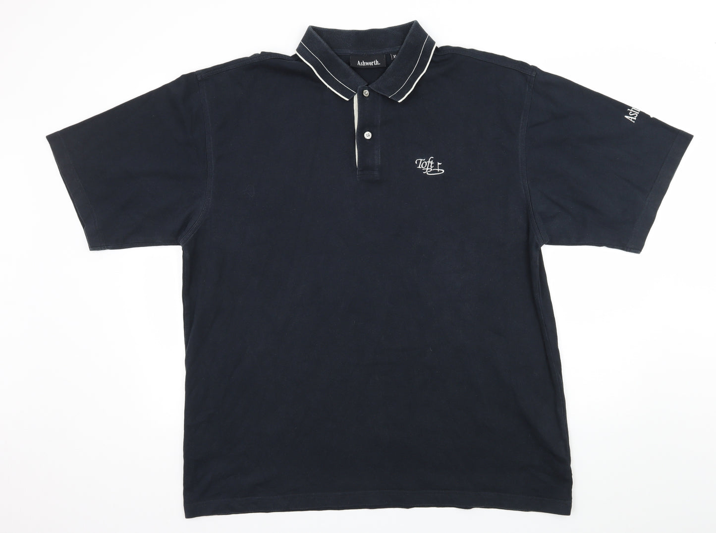Ashworth Mens Blue  Jersey  Polo Size XL