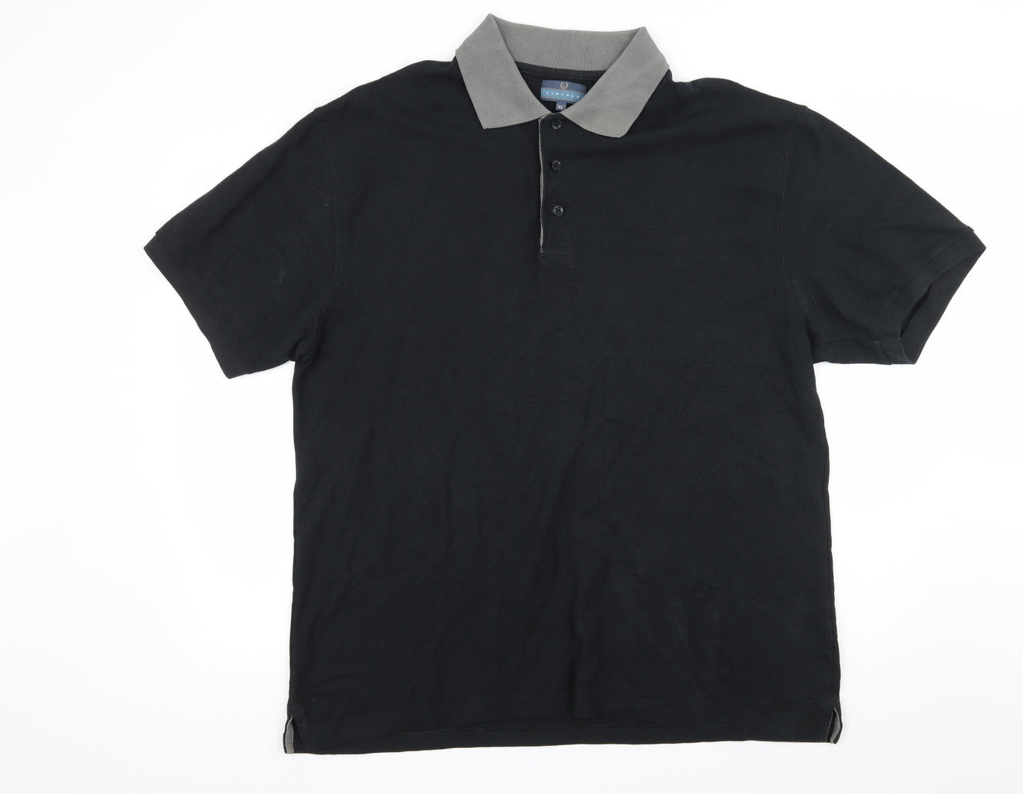 Lincoln Mens Black  Jersey  Polo Size XL