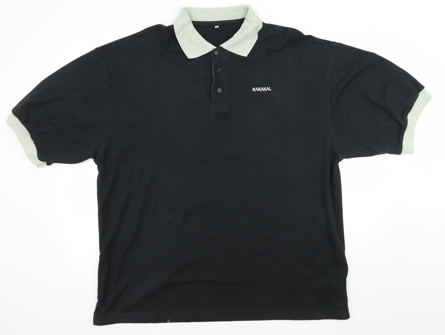 Karakai Mens Black  Jersey  Polo Size 2XL
