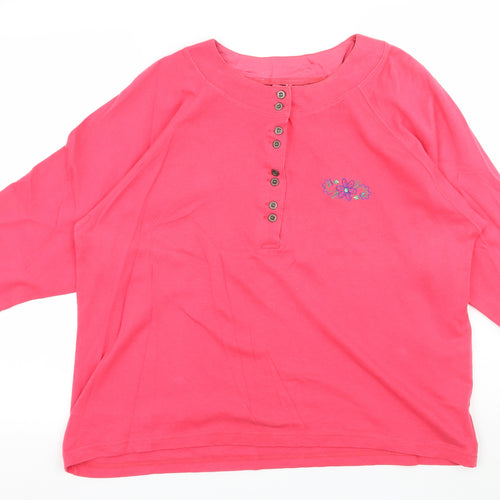 Tutto Womens Pink  Jersey Basic T-Shirt Size L