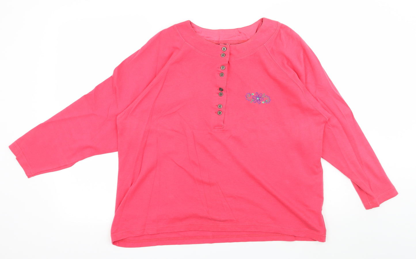 Tutto Womens Pink  Jersey Basic T-Shirt Size L
