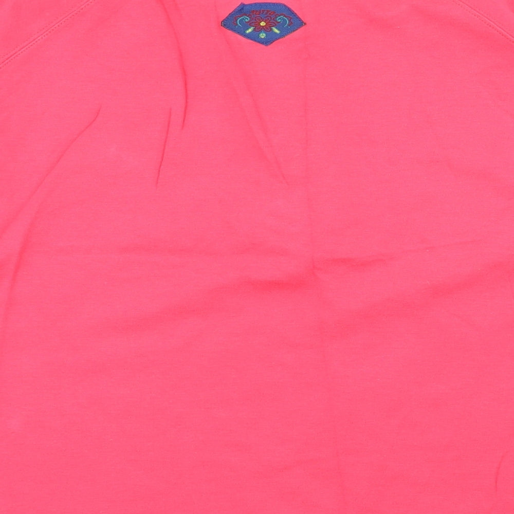 Tutto Womens Pink  Jersey Basic T-Shirt Size L
