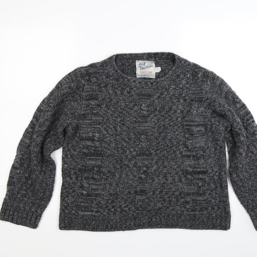 Topman Mens Grey  Knit Pullover Jumper Size M