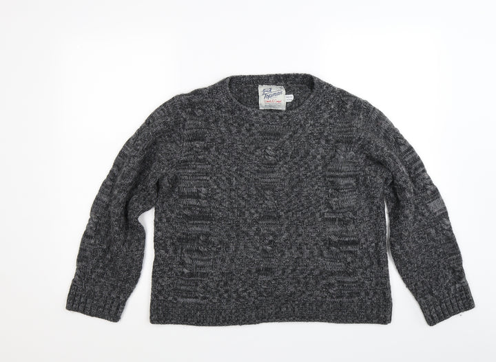 Topman Mens Grey Knit Pullover Jumper Size M