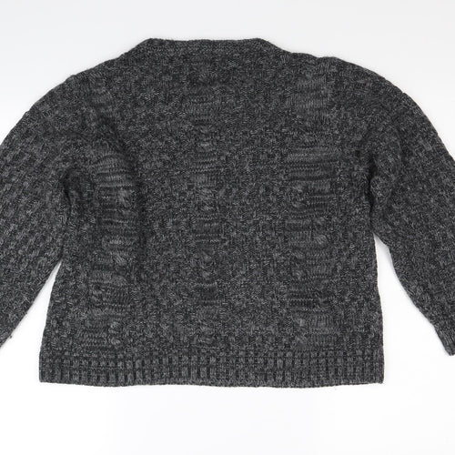 Topman Mens Grey  Knit Pullover Jumper Size M