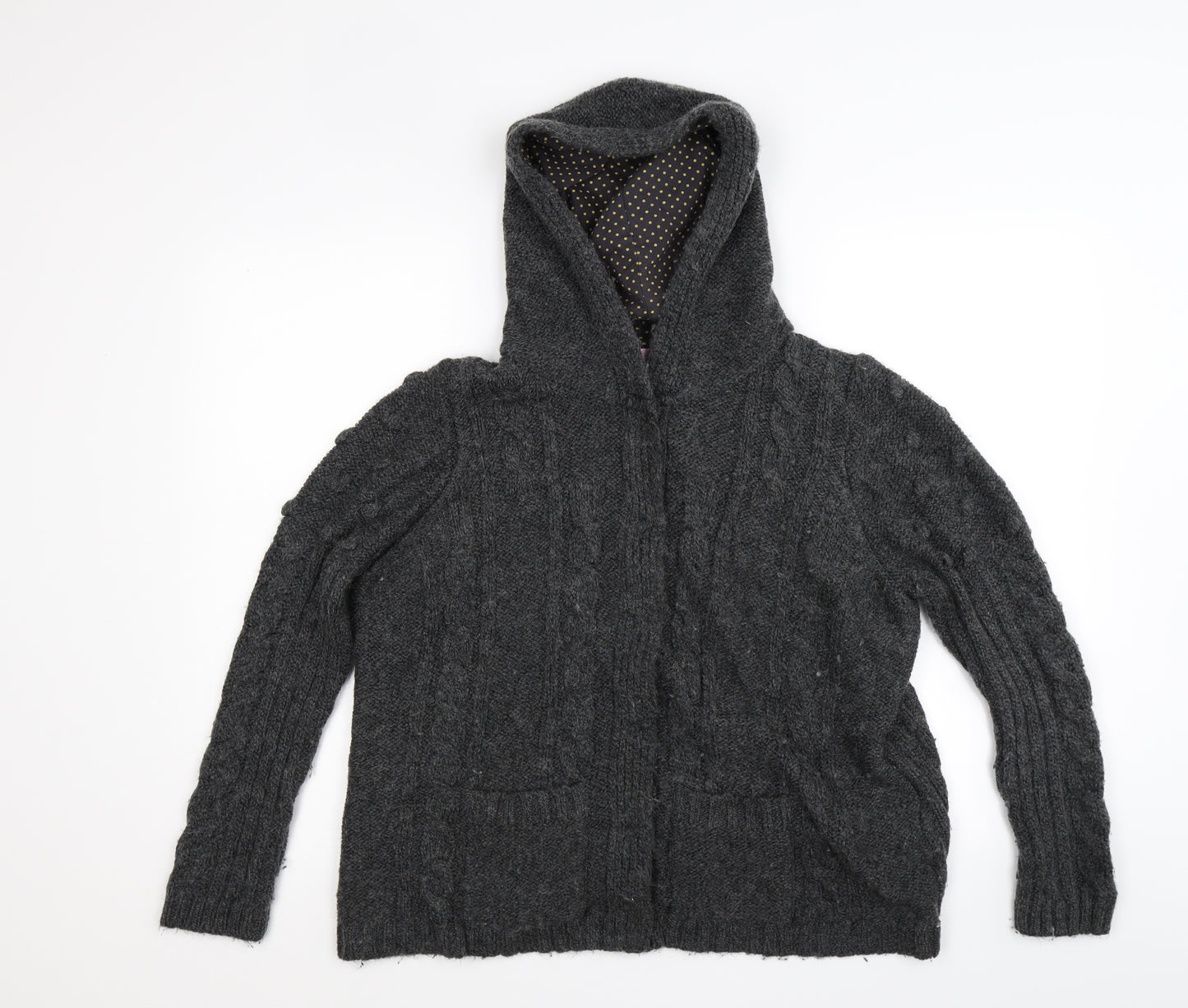 peruna Womens Grey  Knit Cardigan Jumper Size L