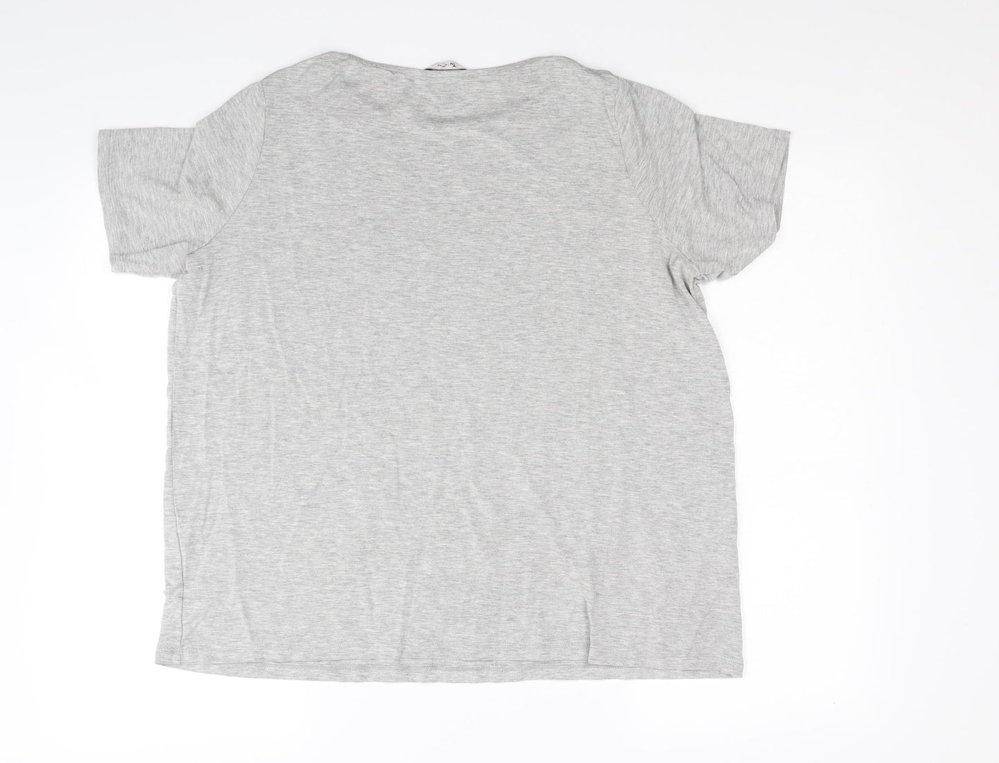 TU Womens Grey  Jersey Basic T-Shirt Size 10  - Stars