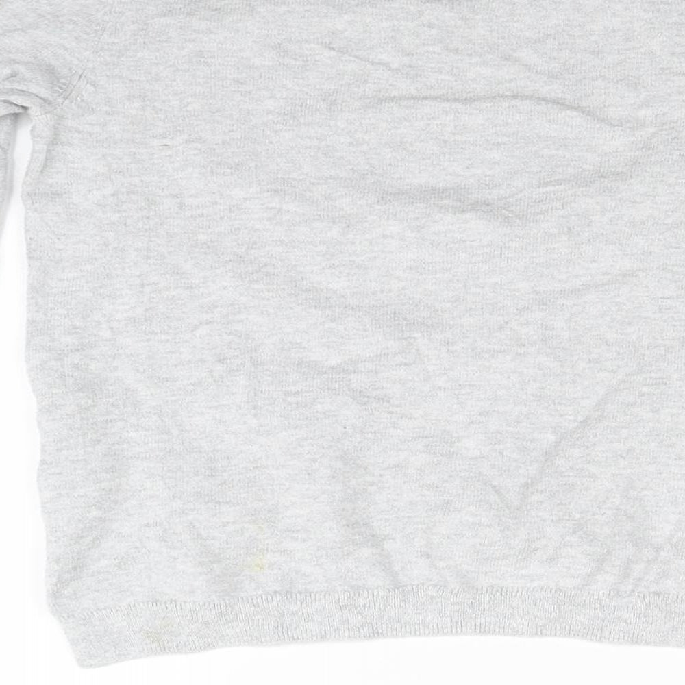 H&M Girls Grey   Pullover Jumper Size 7-8 Years  - Heart