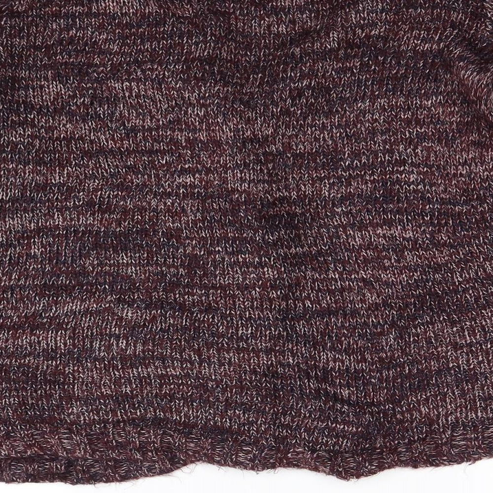Miso Womens Red  Knit Cardigan Jumper Size M