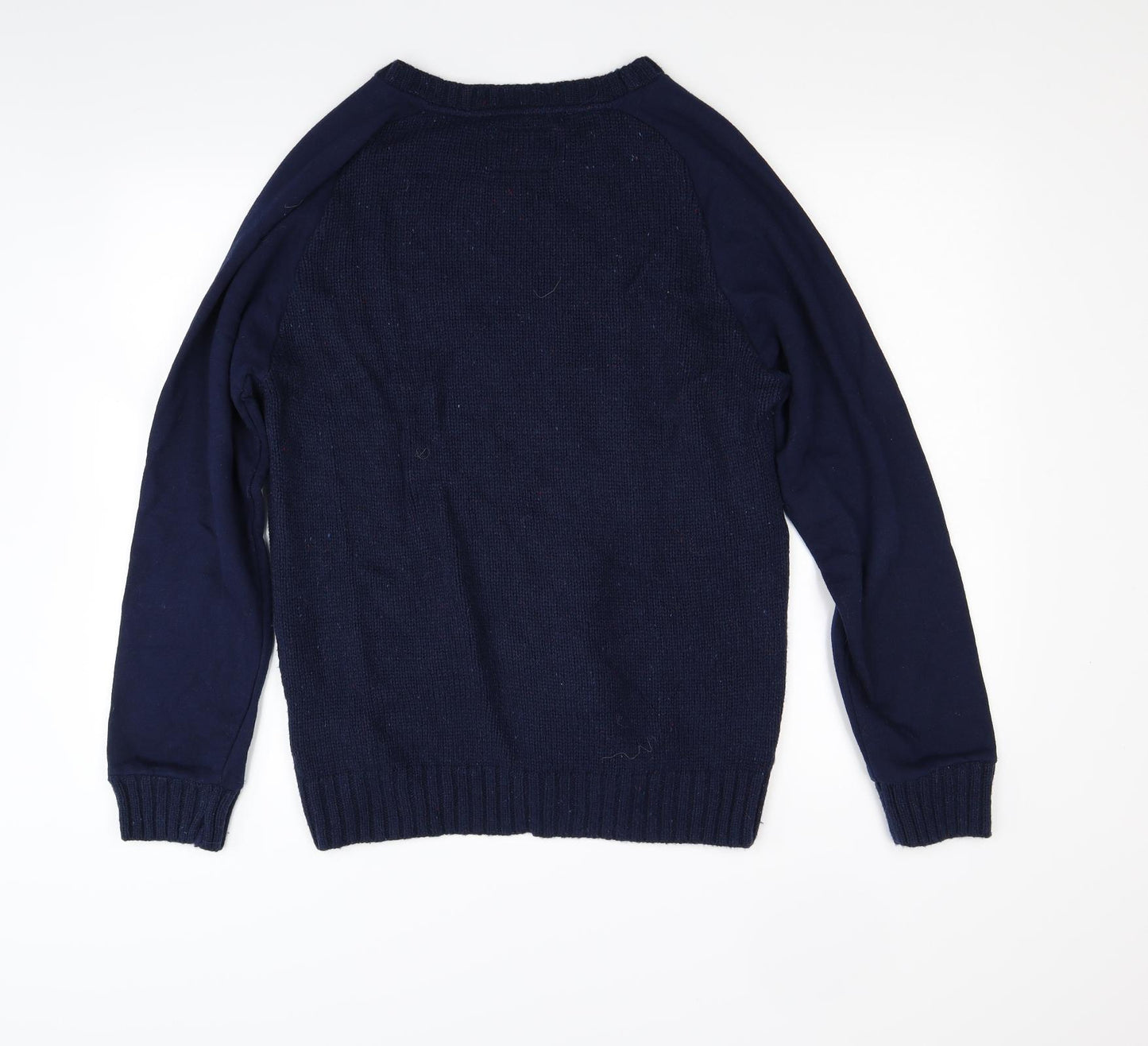 Crosshatch Mens Blue  Knit Pullover Jumper Size L