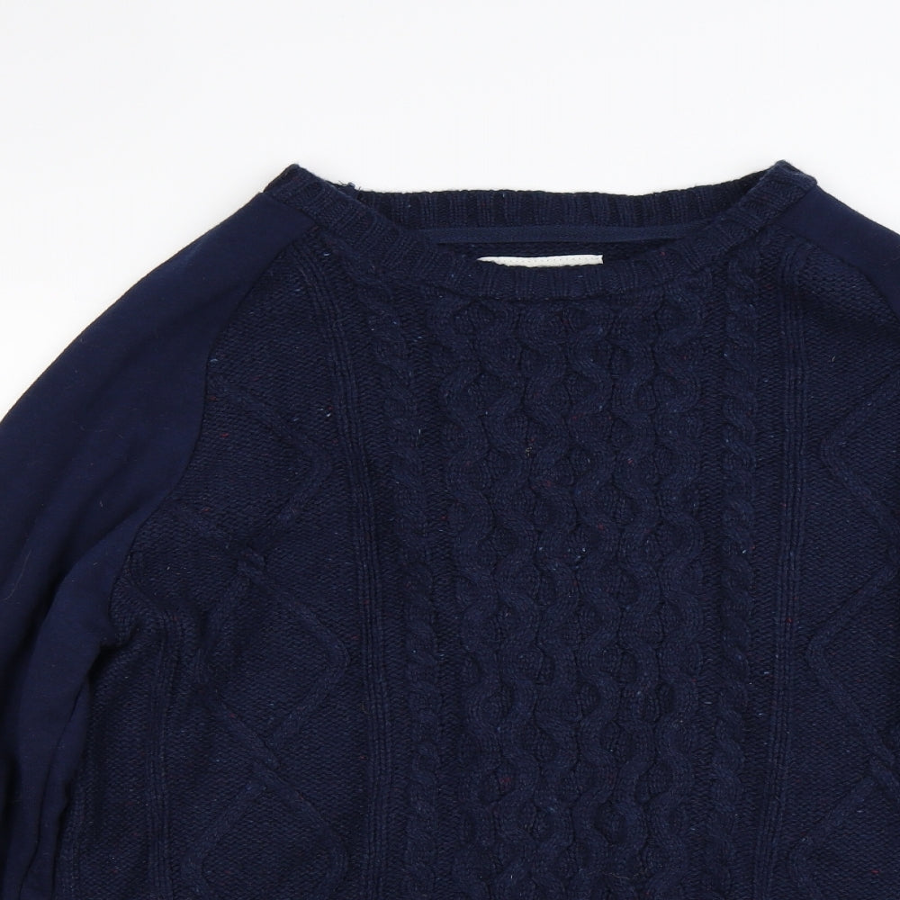 Crosshatch Mens Blue  Knit Pullover Jumper Size L