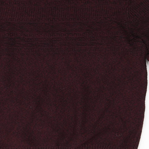 Preworn Mens Red  Knit Pullover Jumper Size S