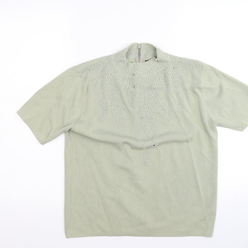 Talisa Womens Green   Basic Blouse Size L
