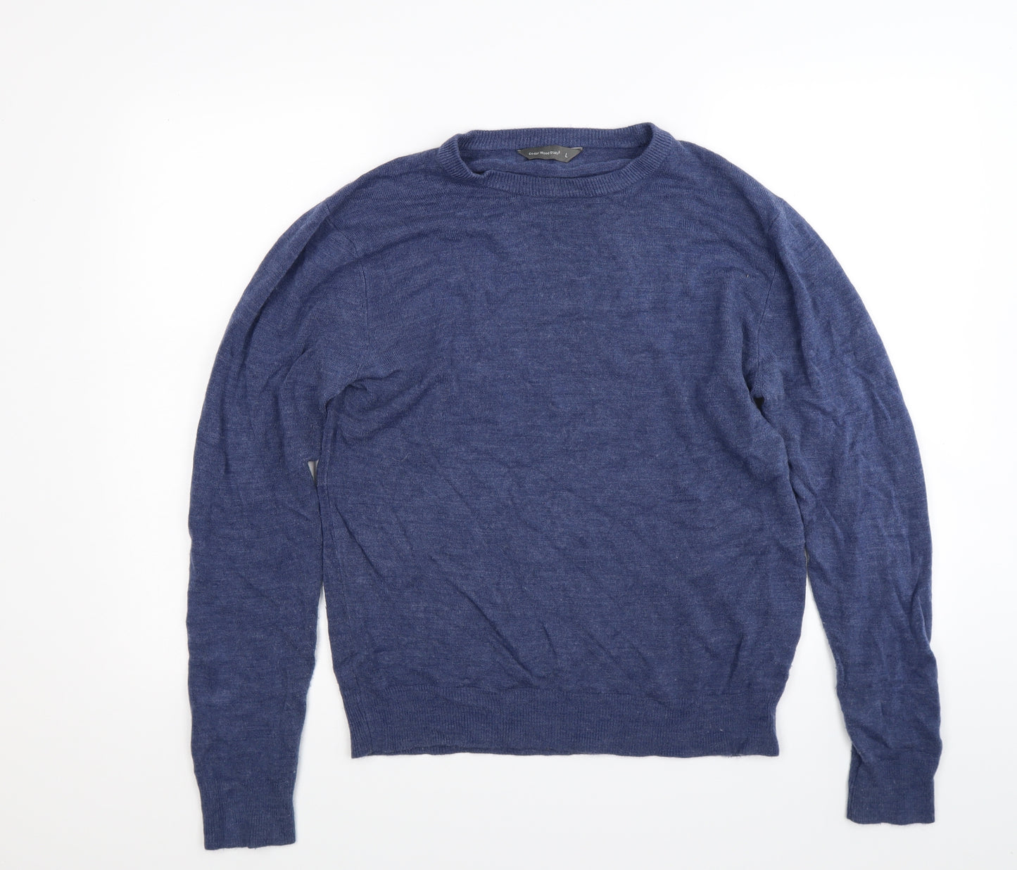 Ceader wood state Mens Blue  Knit Pullover Jumper Size L