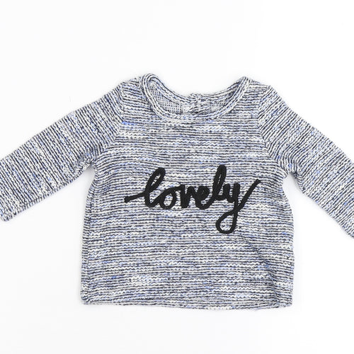 Primark Baby Blue  Knit Pullover Jumper Size 0-3 Months  - Loverly