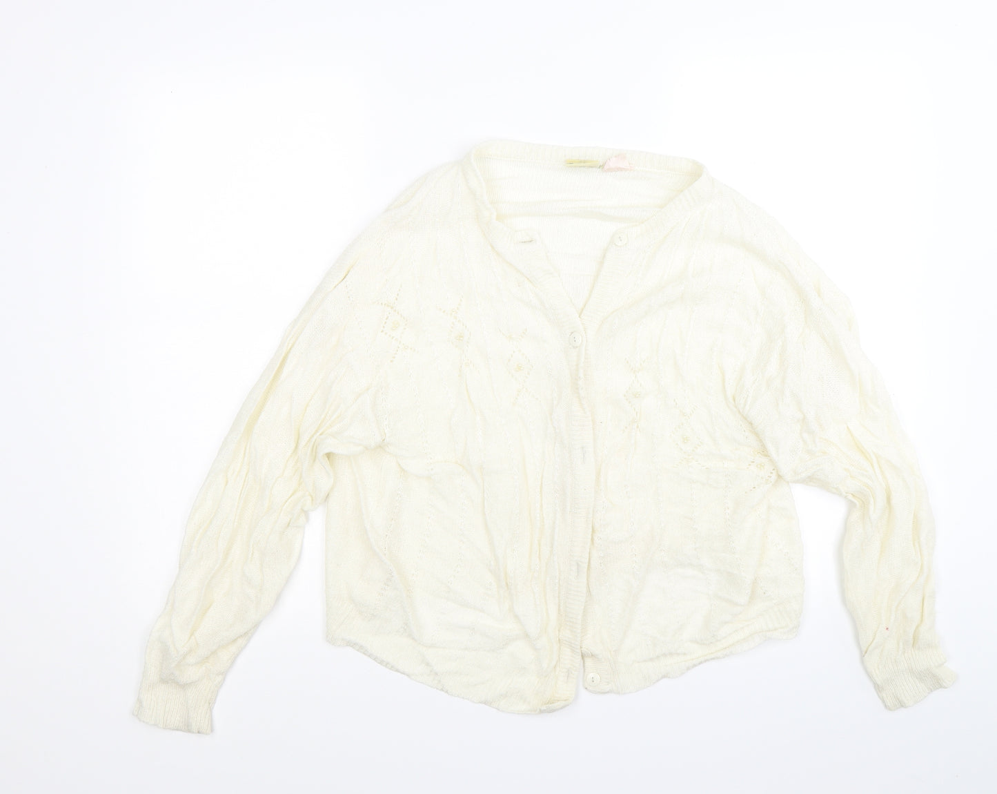 Jean lauren Womens White   Cardigan Jumper Size 16