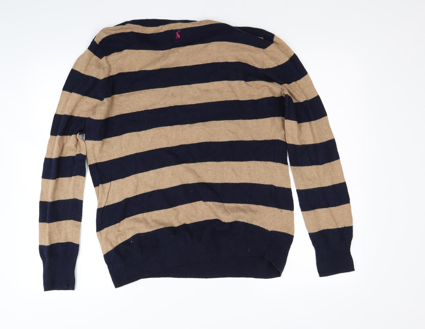Joules Womens Brown Striped  Pullover Jumper Size 18  - Fox print