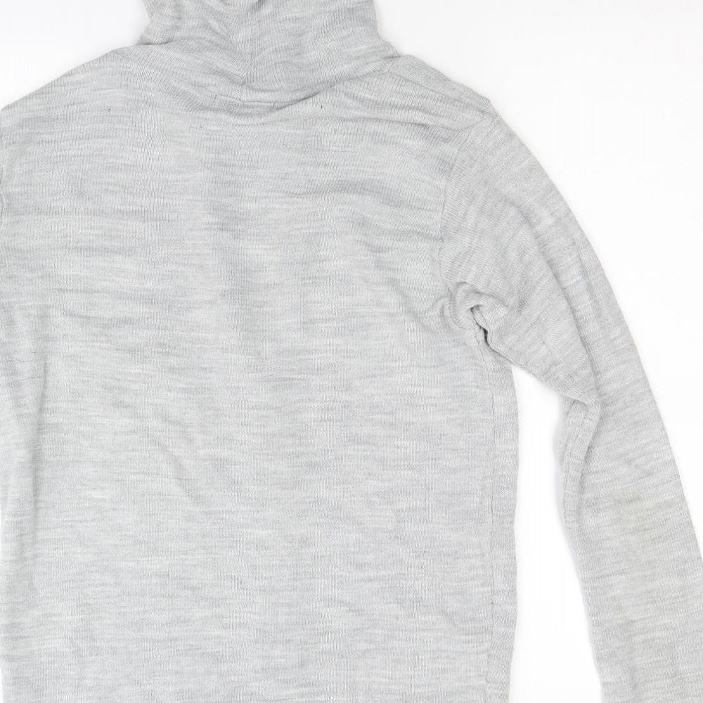 Rockerfella Mens Grey   Cardigan Jumper Size M