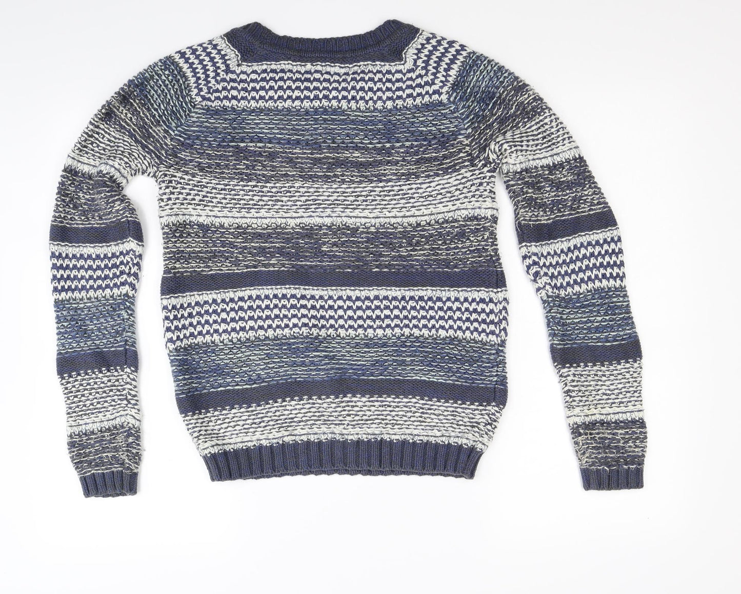 Fat Face Womens Blue Striped  Pullover Jumper Size 10