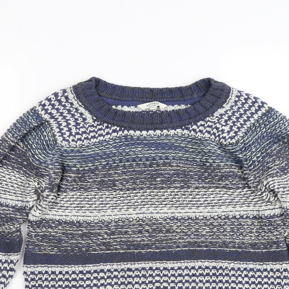 Fat Face Womens Blue Striped  Pullover Jumper Size 10