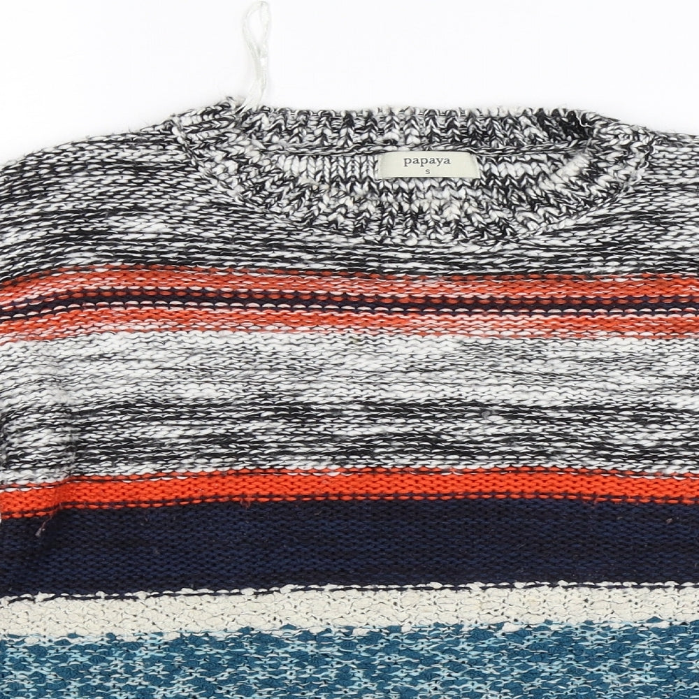 Papaya Womens Multicoloured Striped Knit Pullover Jumper Size S