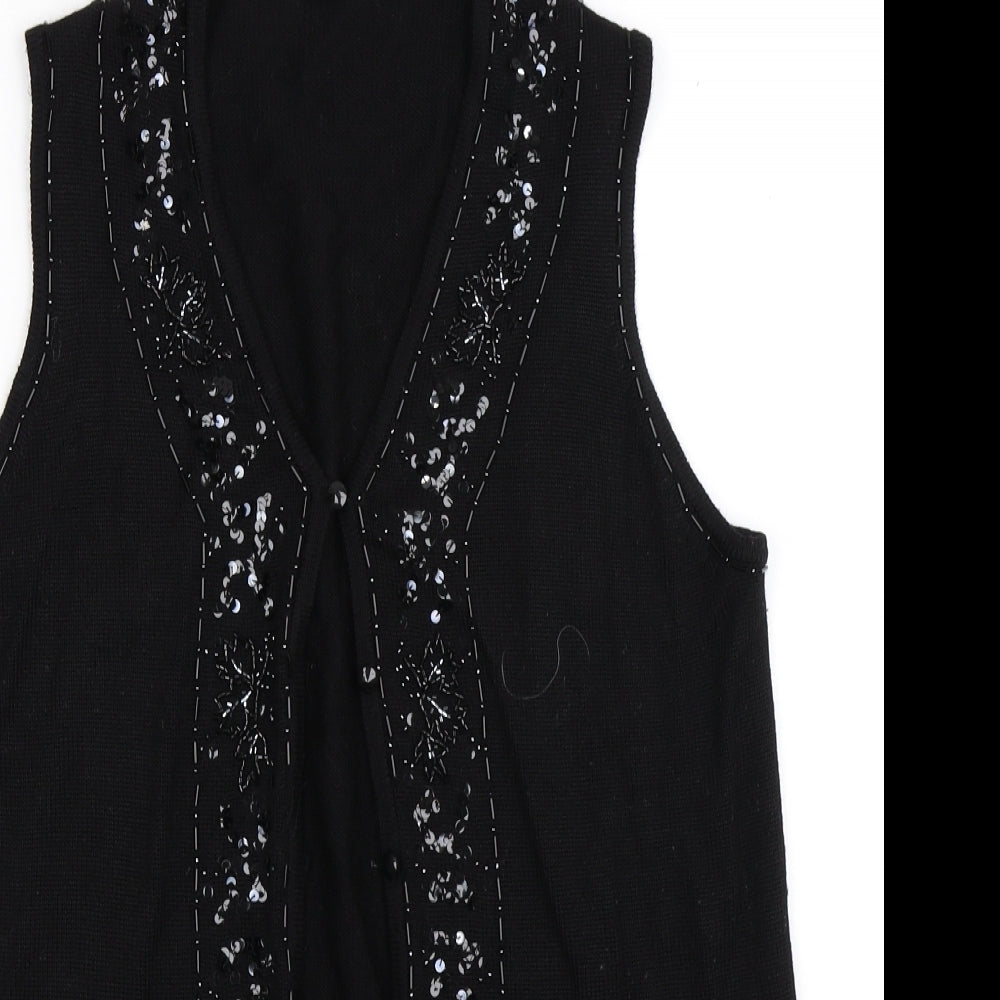 Marks and Spencer Womens Black   Cardigan Jumper Size 14