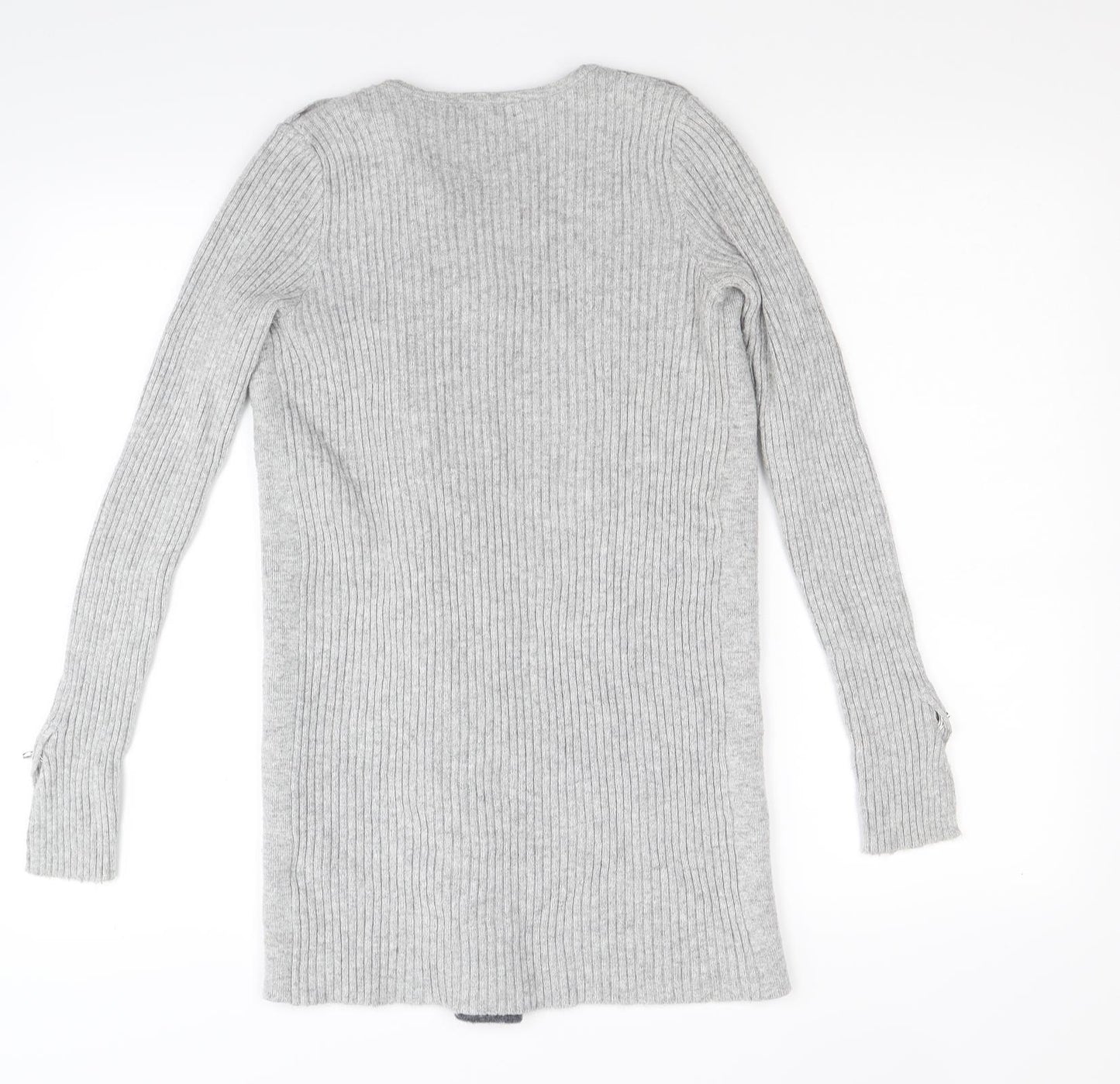 Star Womens Grey   Full Zip Jumper Size 8