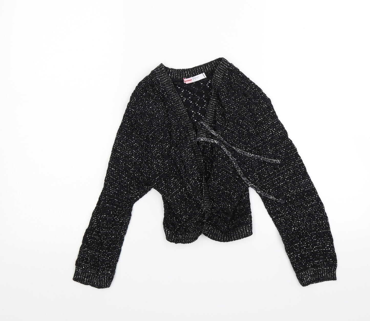 Papaya Womens Black  Knit Wrap Jumper Size M