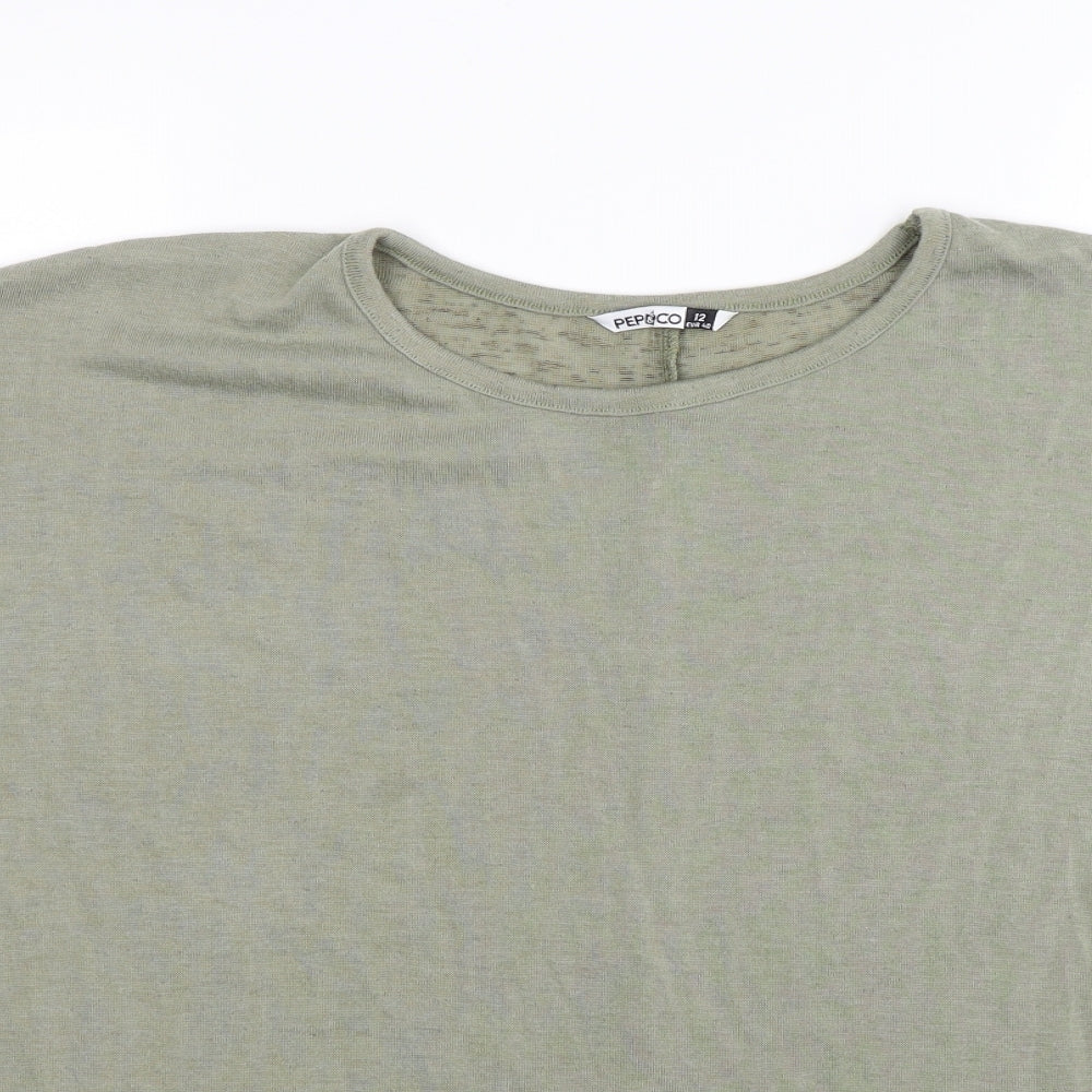 Pep&co Womens Green  Knit Vest Jumper Size 12