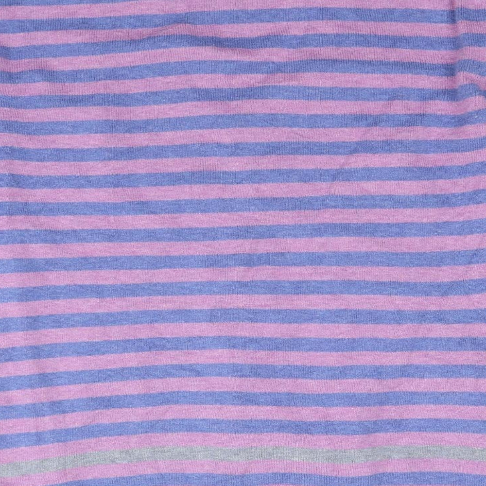 Seasalt Womens Purple Striped Knit Pullover Jumper Size 14