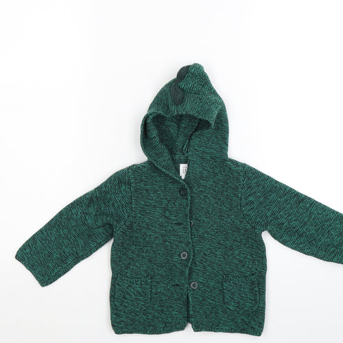 Gap Girls Green   Cardigan Hoodie Size 2 Years