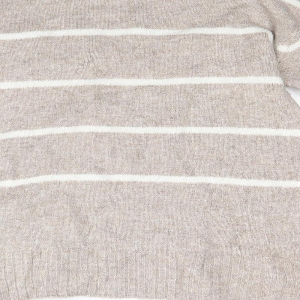 Marks and Spencer Womens Beige Striped  Pullover Jumper Size M