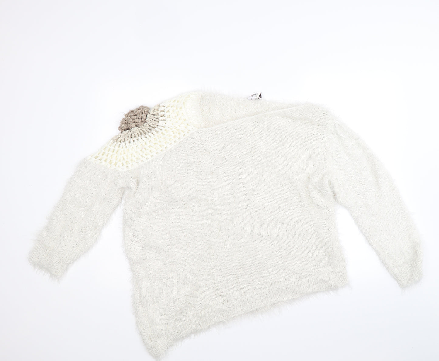 Tesini Womens White   Pullover Jumper Size 20